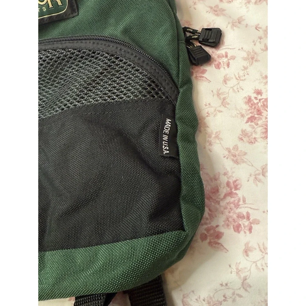 Vintage Outdoor Products Green Black Backpack Made in USA 11x15